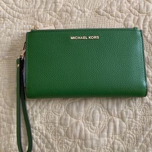 Michael Kors Green Wallet/Wristlet